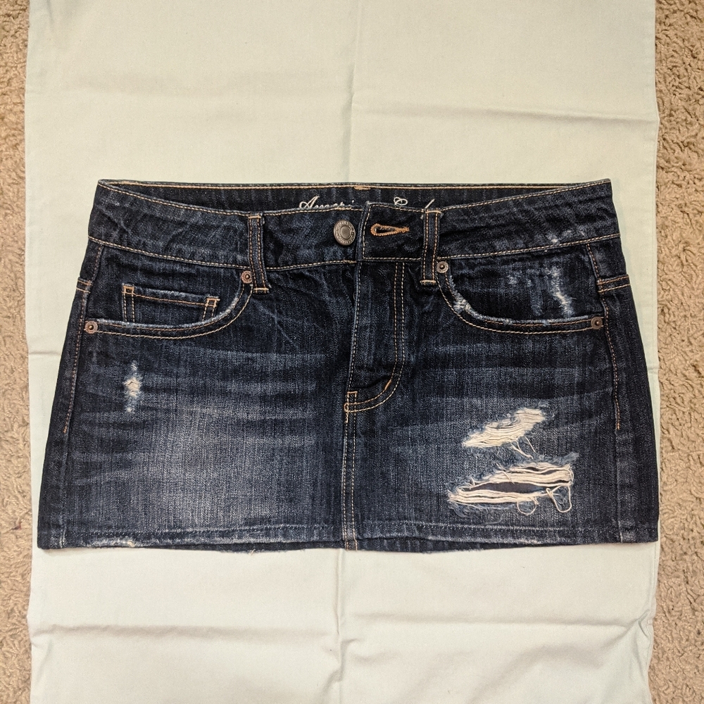 American Eagle Jean Miniskirt Size 0